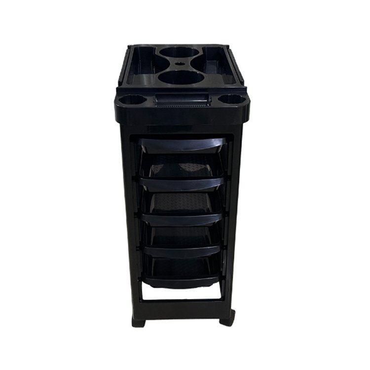 Professional Lockable wheel plastic Hair roller cart utility beauty hair salon trolley