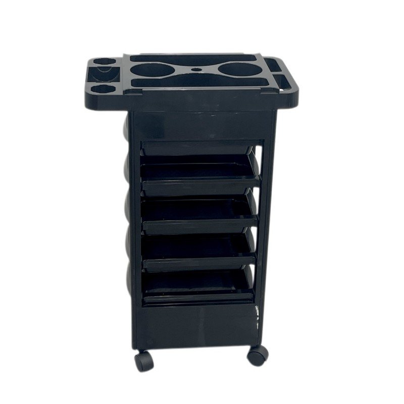 Professional Lockable wheel plastic Hair roller cart utility beauty hair salon trolley