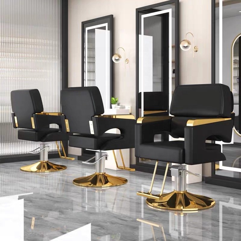Professional New Luxury Antique Barber Chair Dyeing Ironing and Hair Cutting Chairs Beauty Salon Furniture