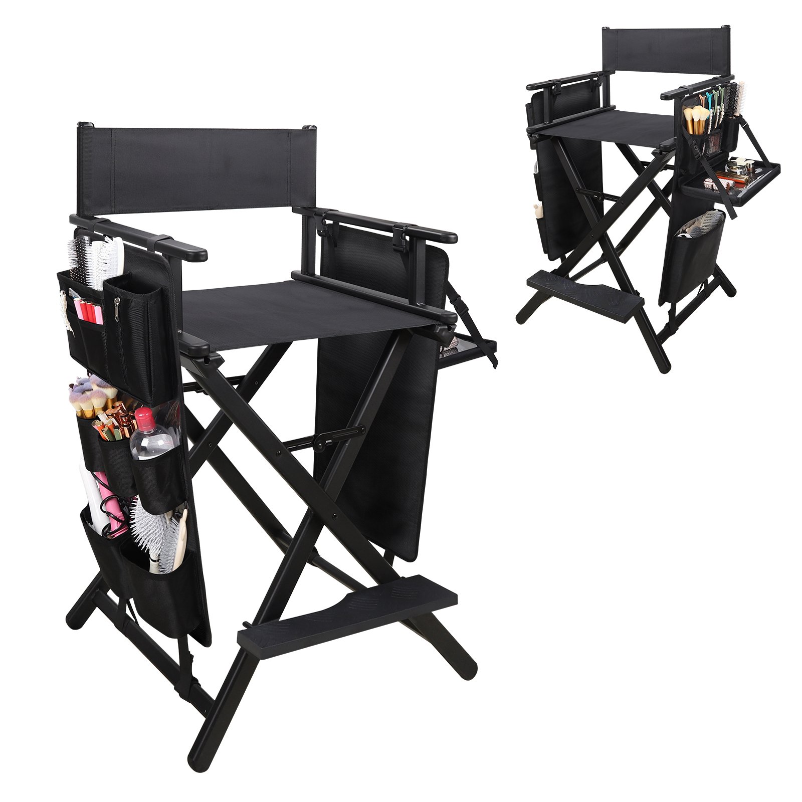 High Folding Studio Director Chair Portable Outdoor Makeup Designer Work Chair Artist Professional Makeup Chair Set Of 4