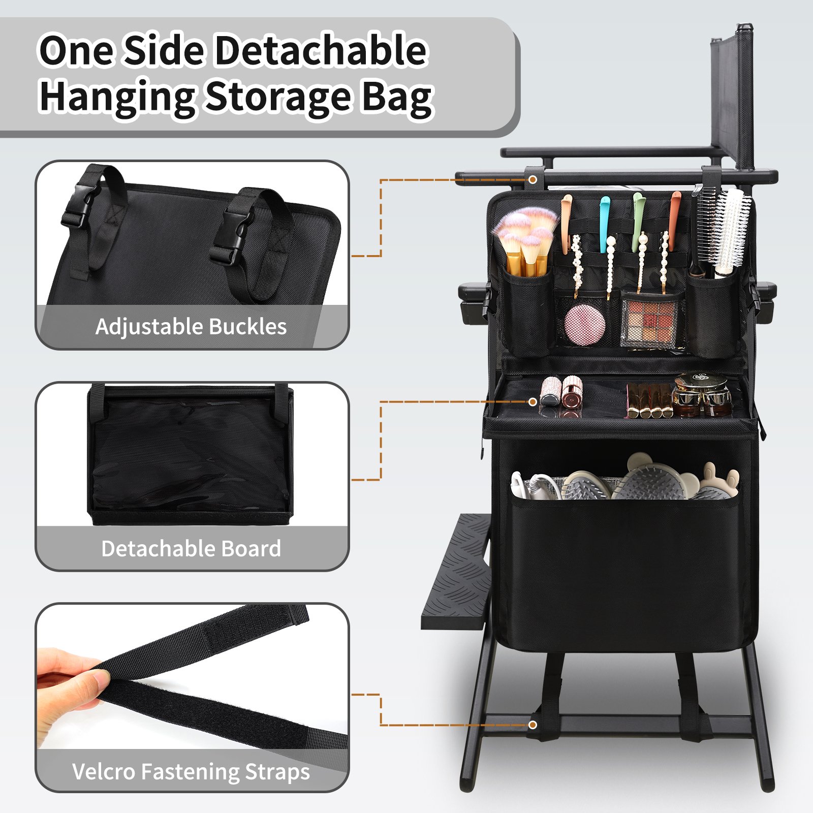 High Folding Studio Director Chair Portable Outdoor Makeup Designer Work Chair Artist Professional Makeup Chair Set Of 4