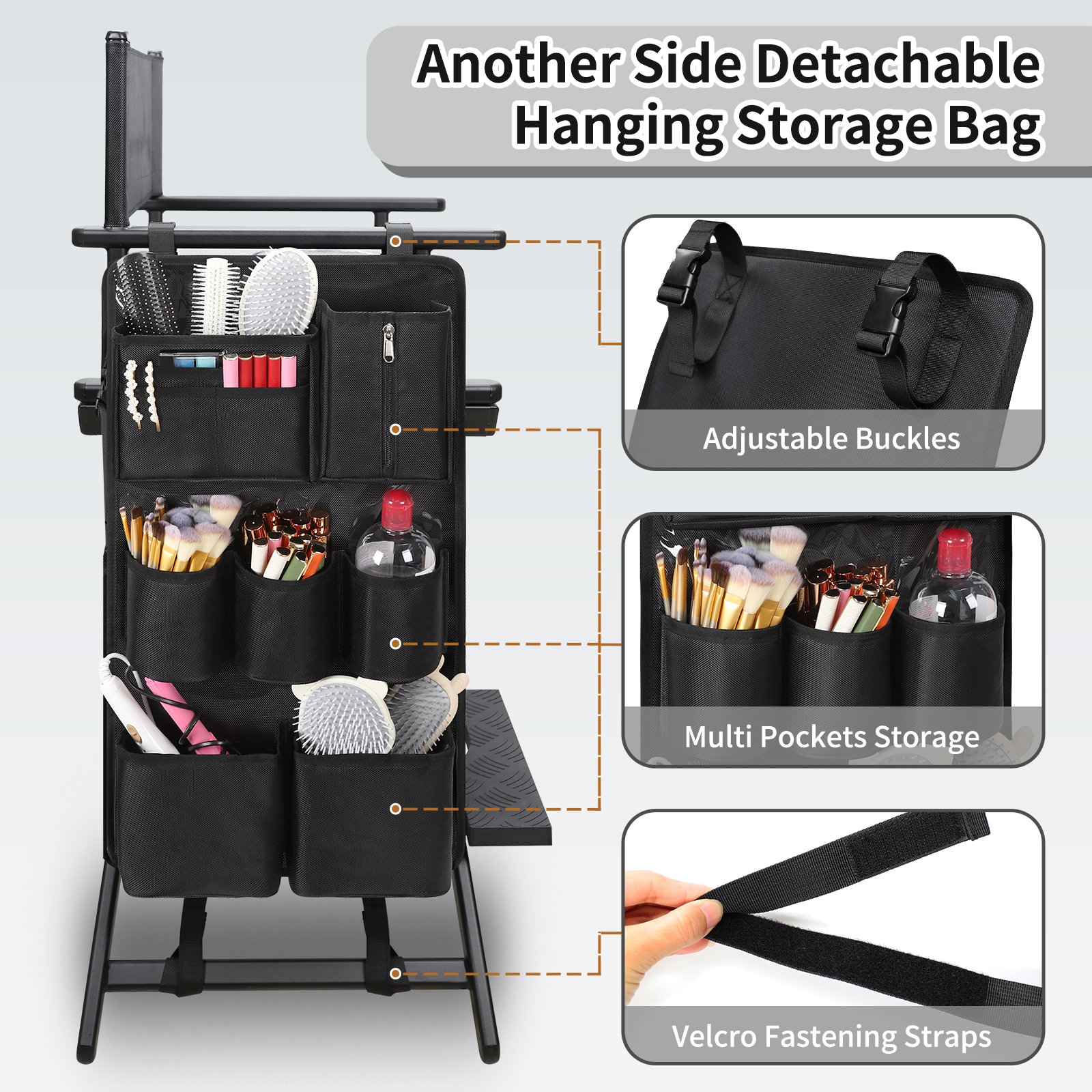 High Folding Studio Director Chair Portable Outdoor Makeup Designer Work Chair Artist Professional Makeup Chair Set Of 4