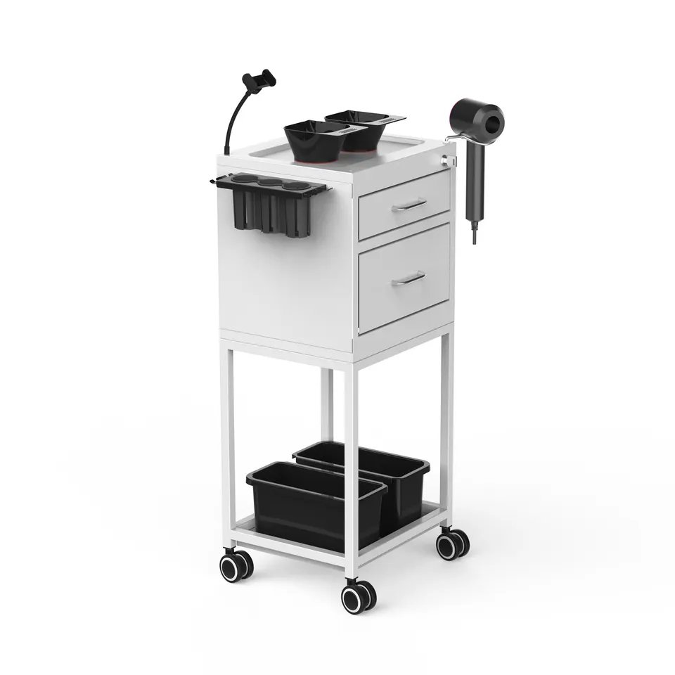 Deluxe Hairdresser Hair Salon Tool Storaging Metal Trolley