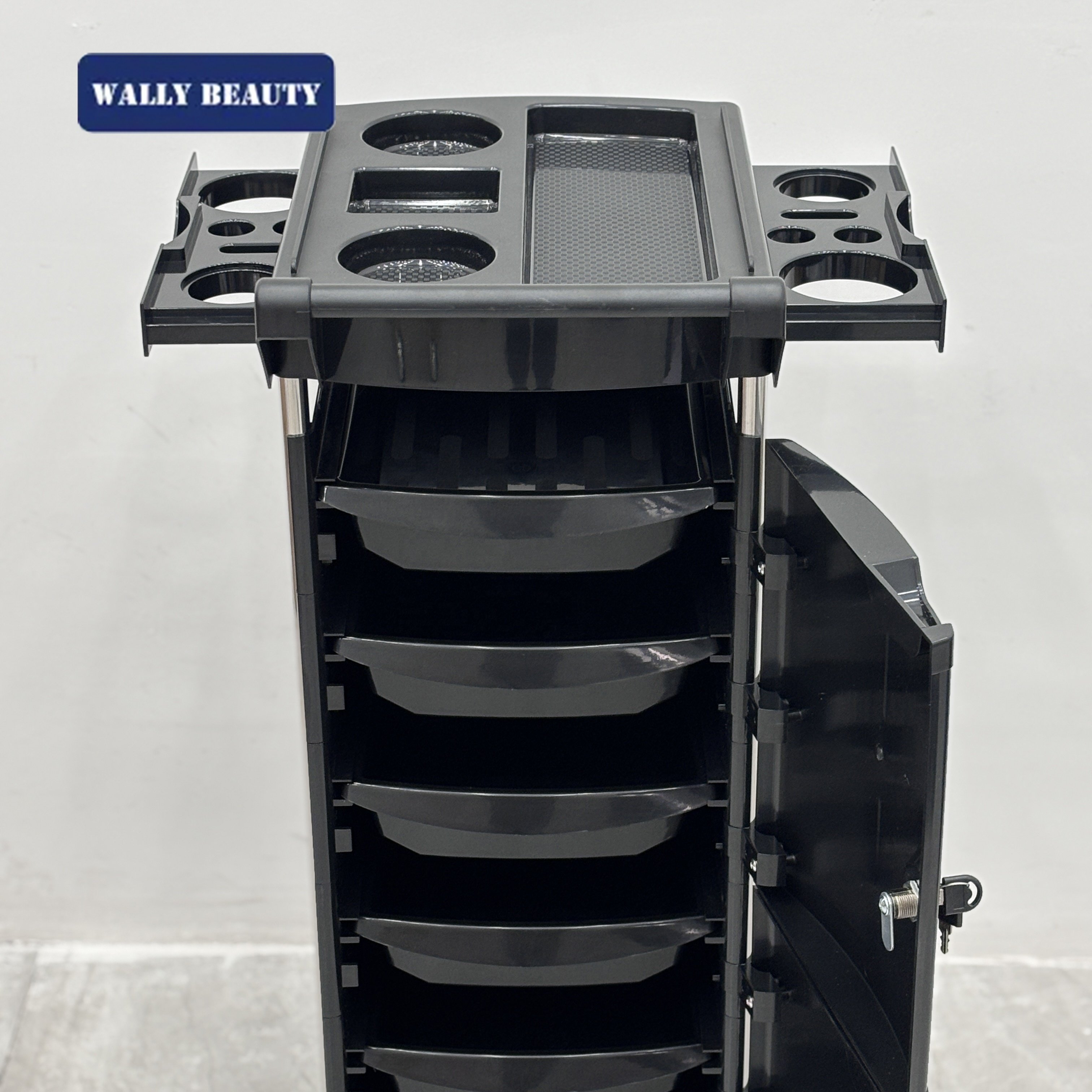 Wallybeauty Six-story hot fashion hair salon equipment convenient rolling tool cart large capacity salon cart