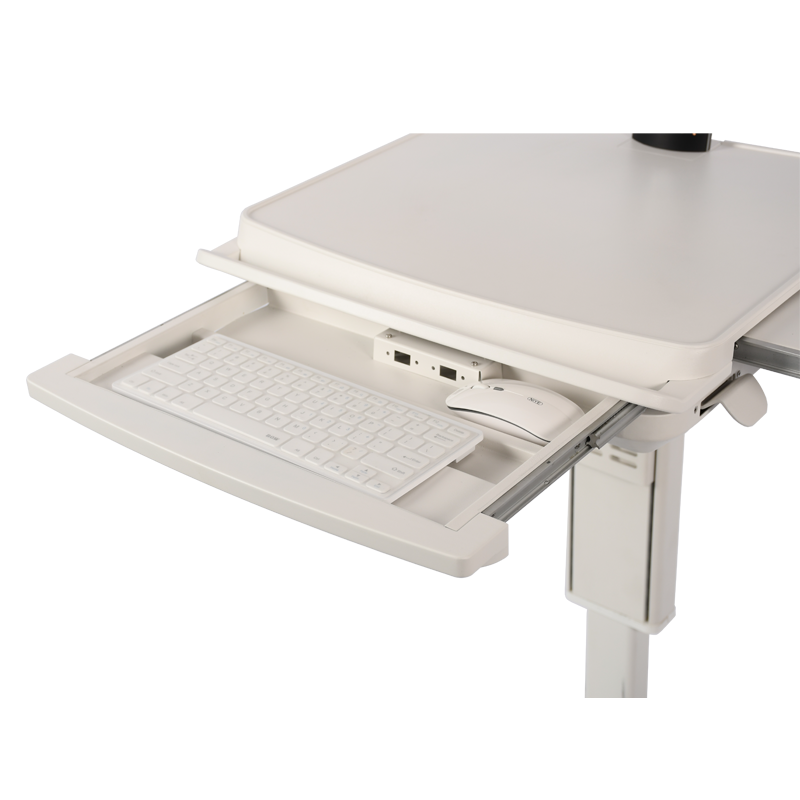 WEIYE Hospital Medical Mobile Workstation Laptop And Computer Pc Cart With Battery