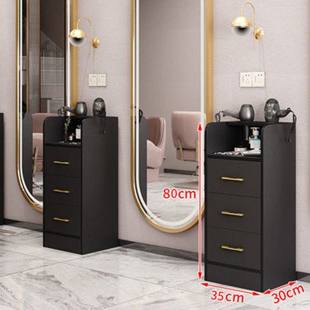 Factory wholesale modern metal frame hair layer cart with dryer holders beauty barber salon trolley