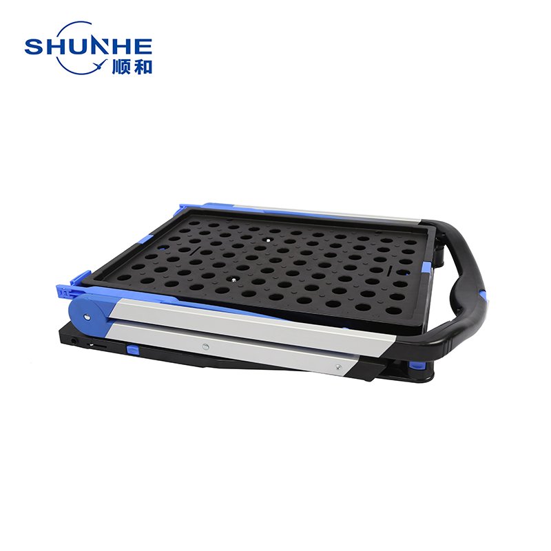 Manufacture Wholesale Supermarket Equipment FW-99G Foldable Two Tier Shopping Trolley Carts For Grocery Store