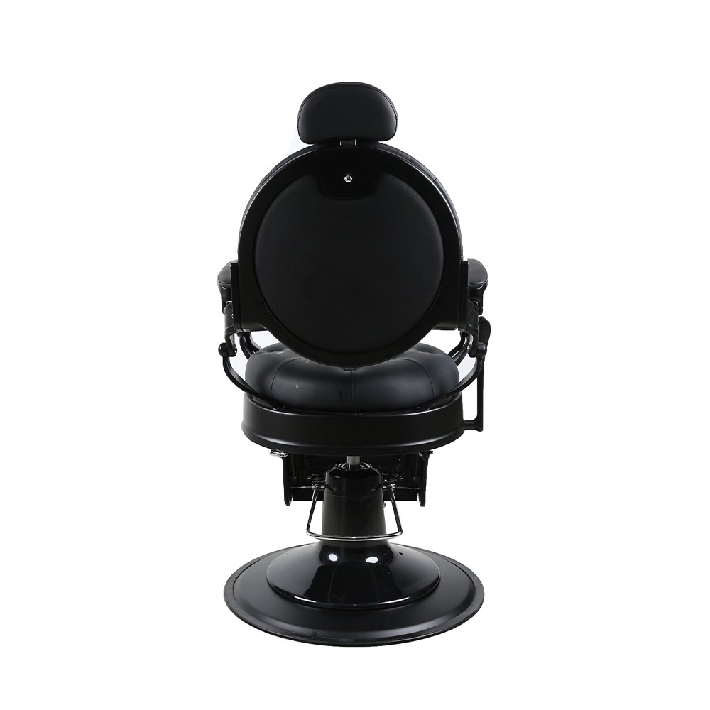 Retro luxury vintage black frame salon hair cutting barber chair