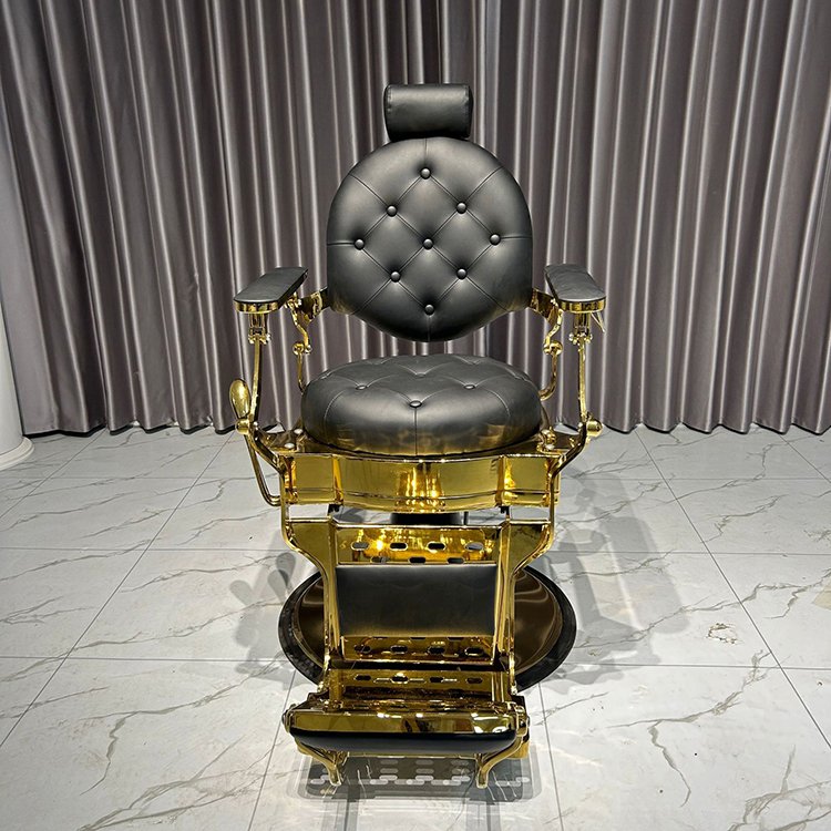 Retro Stylish King Beauty Hairdressing Armrest Hair Styling Classic Hydraulic Furniture Salon Barber Chair BF013