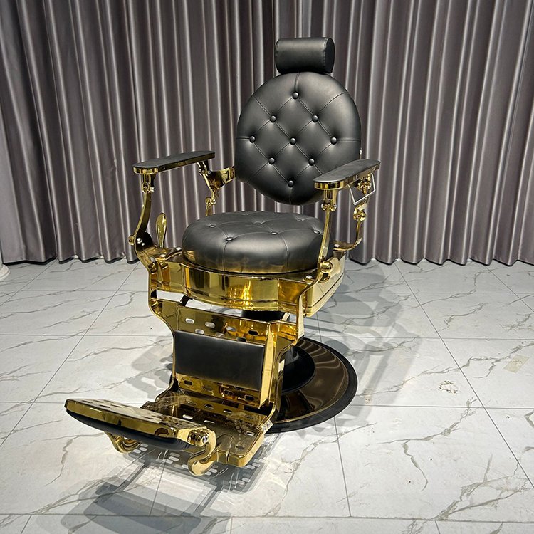 Retro Stylish King Beauty Hairdressing Armrest Hair Styling Classic Hydraulic Furniture Salon Barber Chair BF013