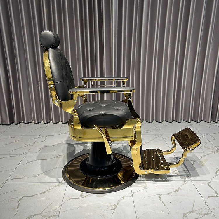 Retro Stylish King Beauty Hairdressing Armrest Hair Styling Classic Hydraulic Furniture Salon Barber Chair BF013