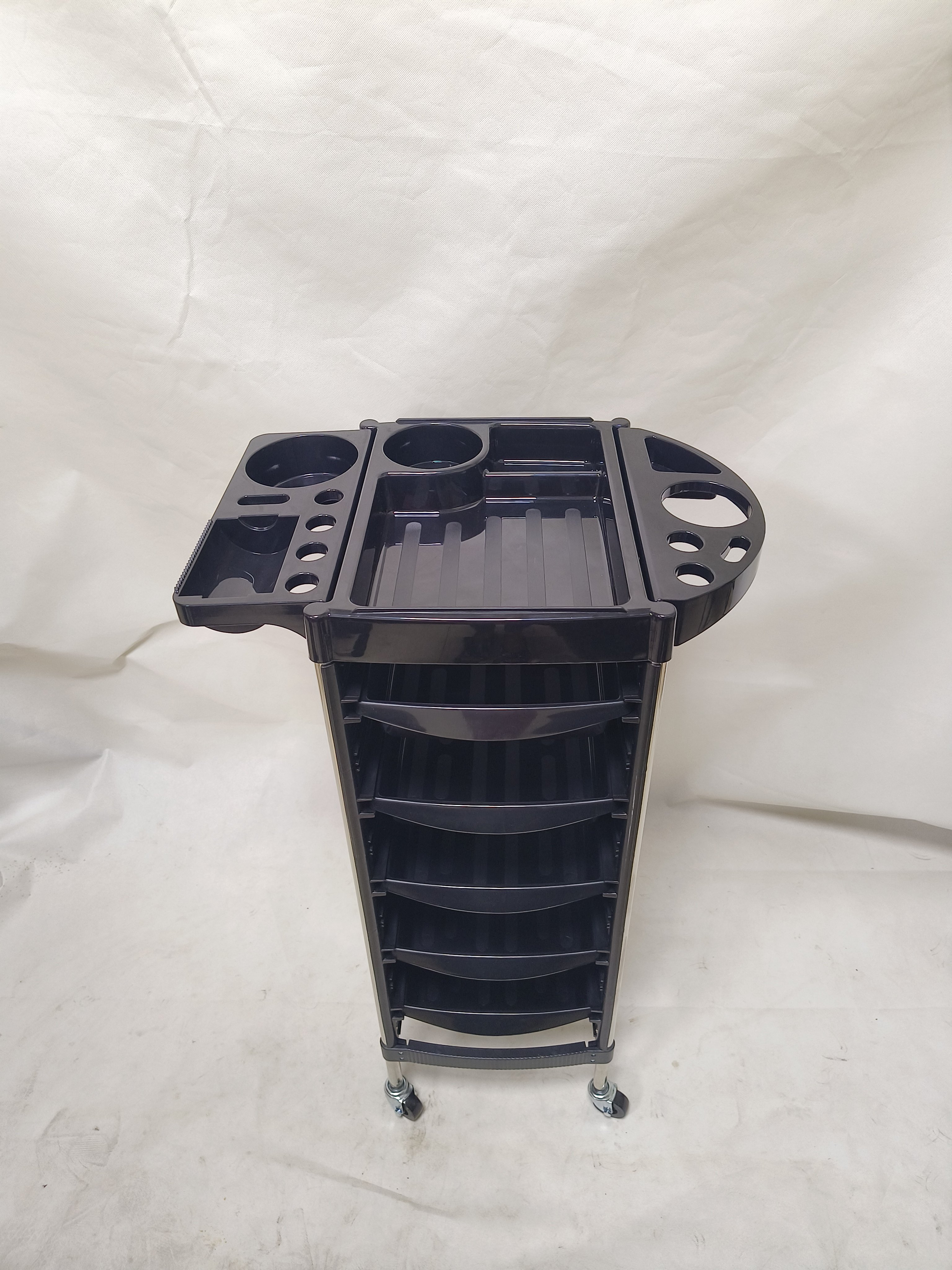 2024 Latest Heavy Duty Plastic Salon Trolley Barber station for 10 Years Warranty