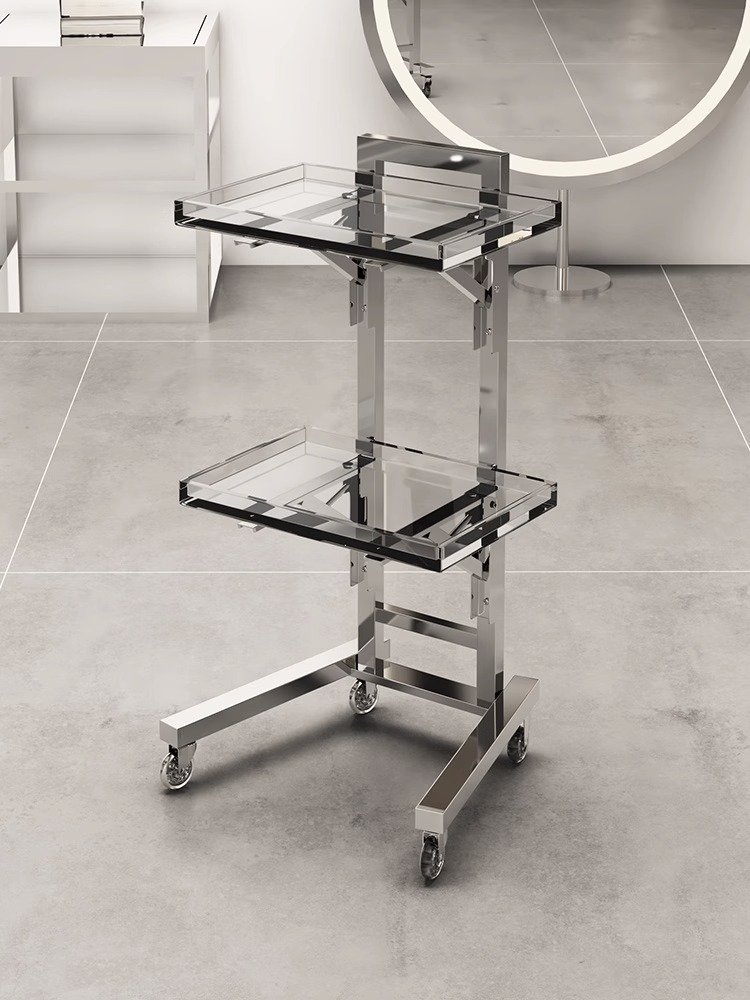Wholesale Stainless Steel Beauty Hairdresser Salon Tools Folding Perm Salon Trolley