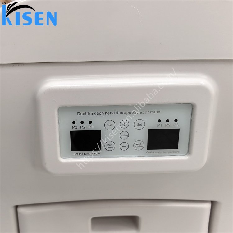 Kisen Modern Luxury Thai Washing Chair Salon Furniture Head Spa Shampoo Basin For Therapy With 50L Water Tank and 25L Waste Tank