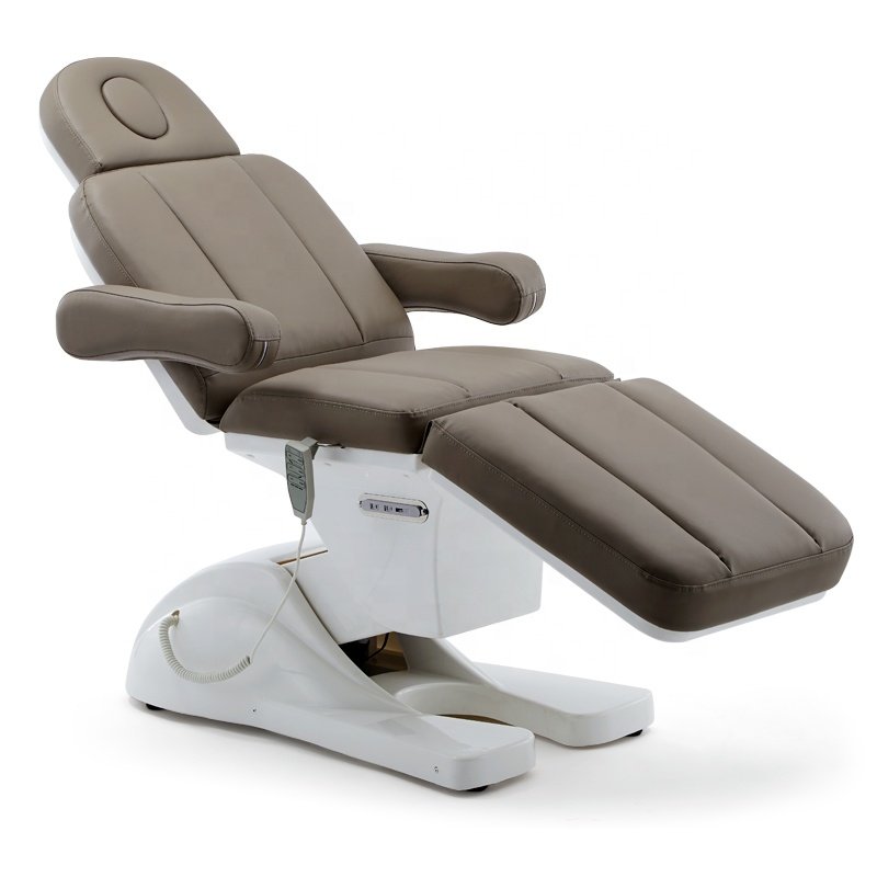 High end brown beauty salon massage bed 3/4 motor electric therapy cosmetic lash facial bed