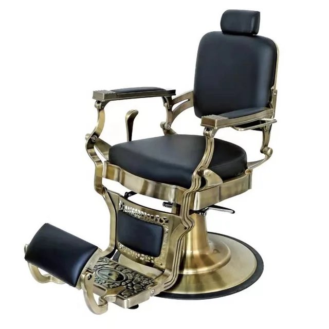 2024latest barber hairdresser chair hair salon metal baber chair Hydraulic Recline Chair