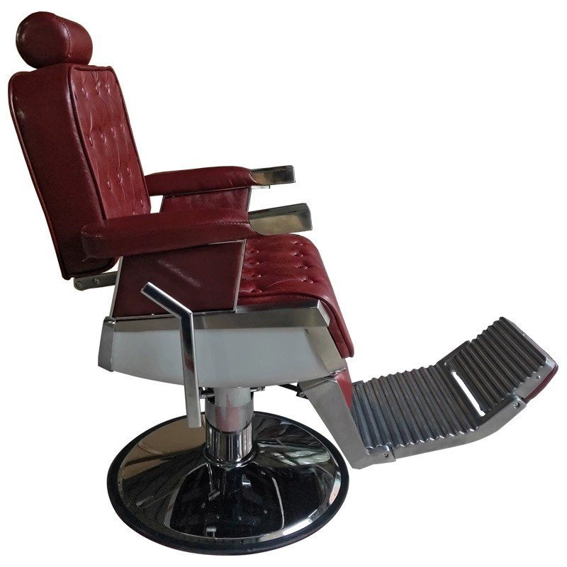 Retro Hair Salon Barber Chair Men's Vintage Black Gold Edge Barber Chair