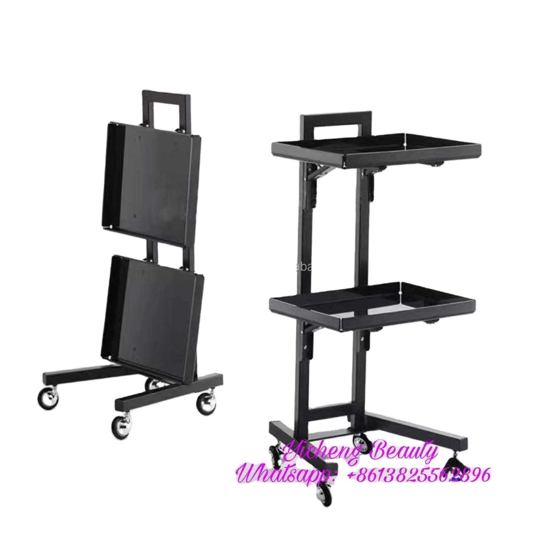 Yicheng beauty Trade Assurance modern design foldable trolley cart manicure pedicure trolley salon furniture wholesale supplier