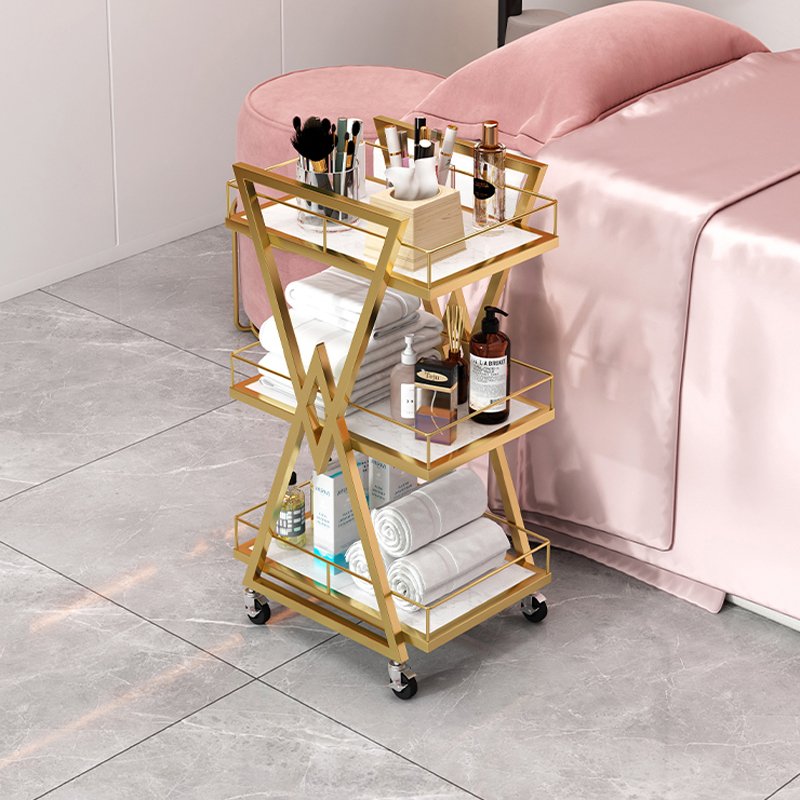Electronic Component Coloured Pink Trolleys Suppliers Nail Salon Pedicure Cart Trolley