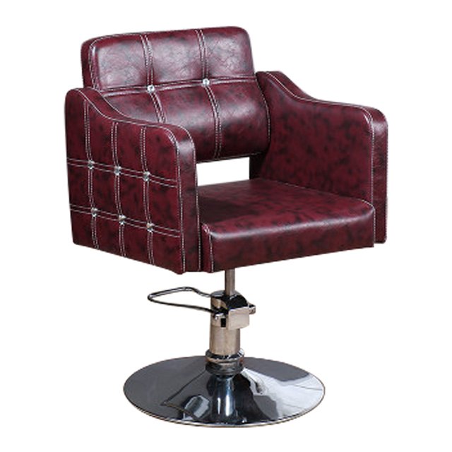 Vintage leather barber chair with customizable color logo high quality salon equipment barber chair