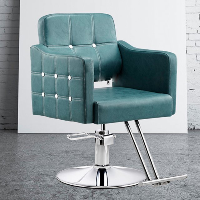 Vintage leather barber chair with customizable color logo high quality salon equipment barber chair