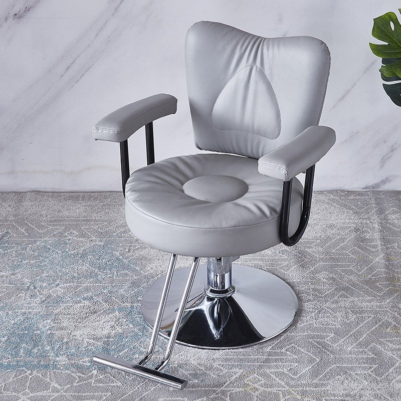 Pink new stainless steel gold plated small barber chair custom color salon chair for barber shop