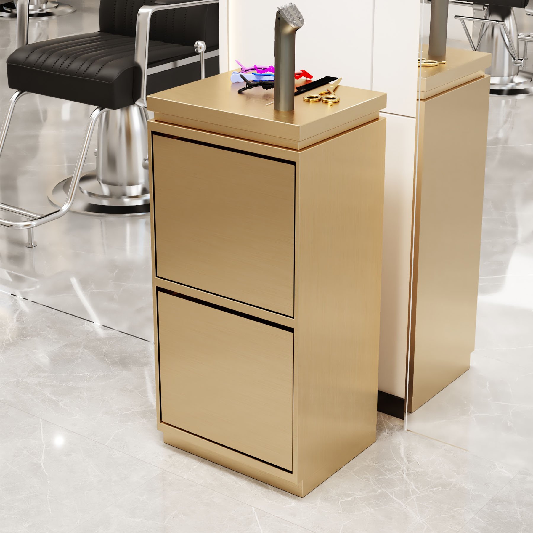 Salon Beauty Cart Rolling Trolley Storage locker with drawer barbershop tool cabinet Stainless steel hair salon tool cabinet