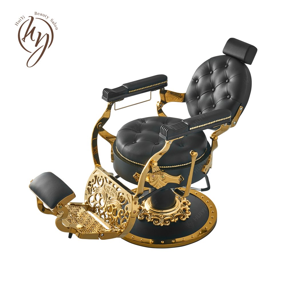 Barber Salon Equipment Heavy Duty Furniture Luxury Antique Hydraulic Hairdressing Hair Cut Styling Beauty Barber Salon Chair
