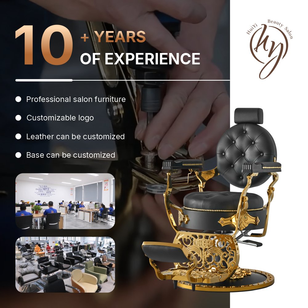 Barber Salon Equipment Heavy Duty Furniture Luxury Antique Hydraulic Hairdressing Hair Cut Styling Beauty Barber Salon Chair