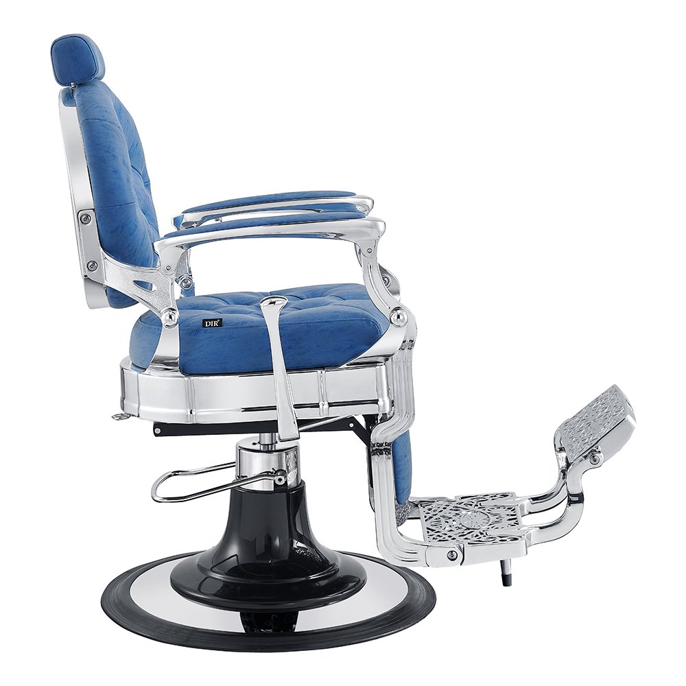 DM Classics black leather hydraulic pump saloon chair retro shaving men's beauty salon barber chair for sale