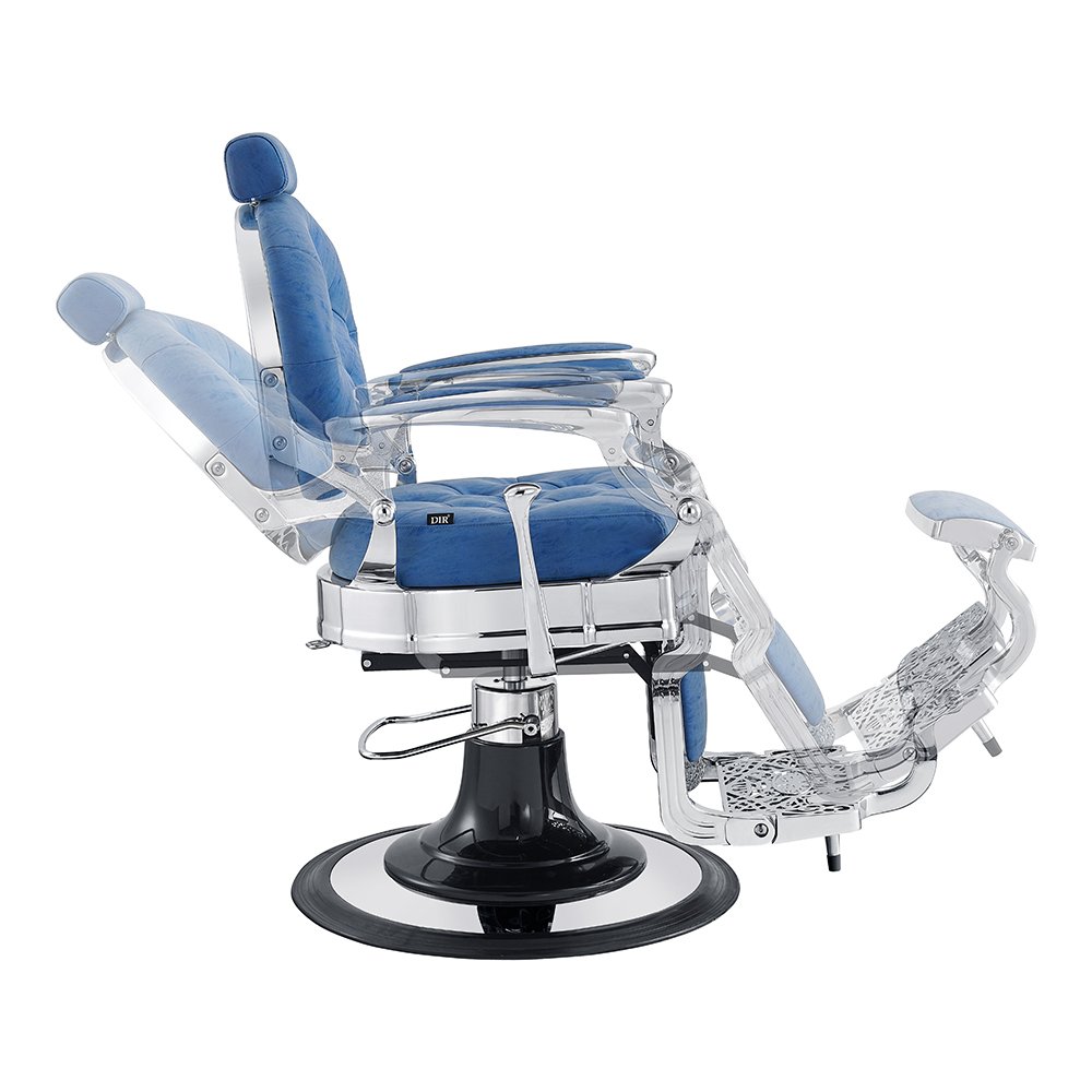 DM Classics black leather hydraulic pump saloon chair retro shaving men's beauty salon barber chair for sale