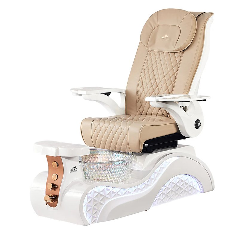 High Quality Human Touch Massage Foot Care chair Luxury Black Grey Leather Manicure Pedicure Spa chair With Led Lights