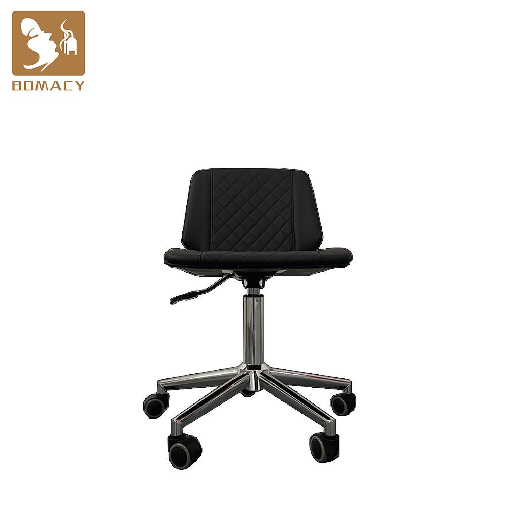 Bomacy high density foam barber chair salon stool beauty rolling work spa cutting portable base thick hair salon stool