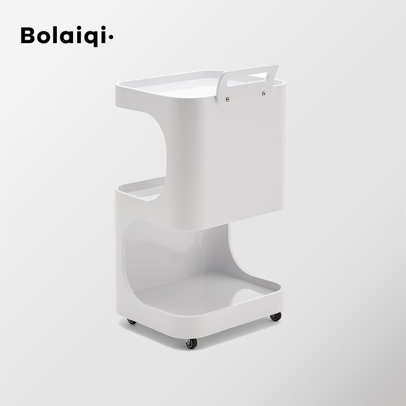 BOLAIQI luxury beauty SPA furniture equipment pedicure trolley white wooden trolley for beauty salon