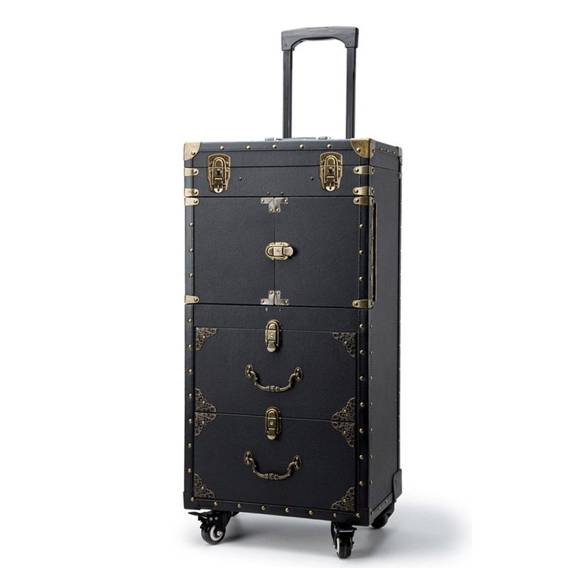 2022 new released Professional Aluminum Beauty Trolley Nail Cosmetics Box Makeup Vanity Case