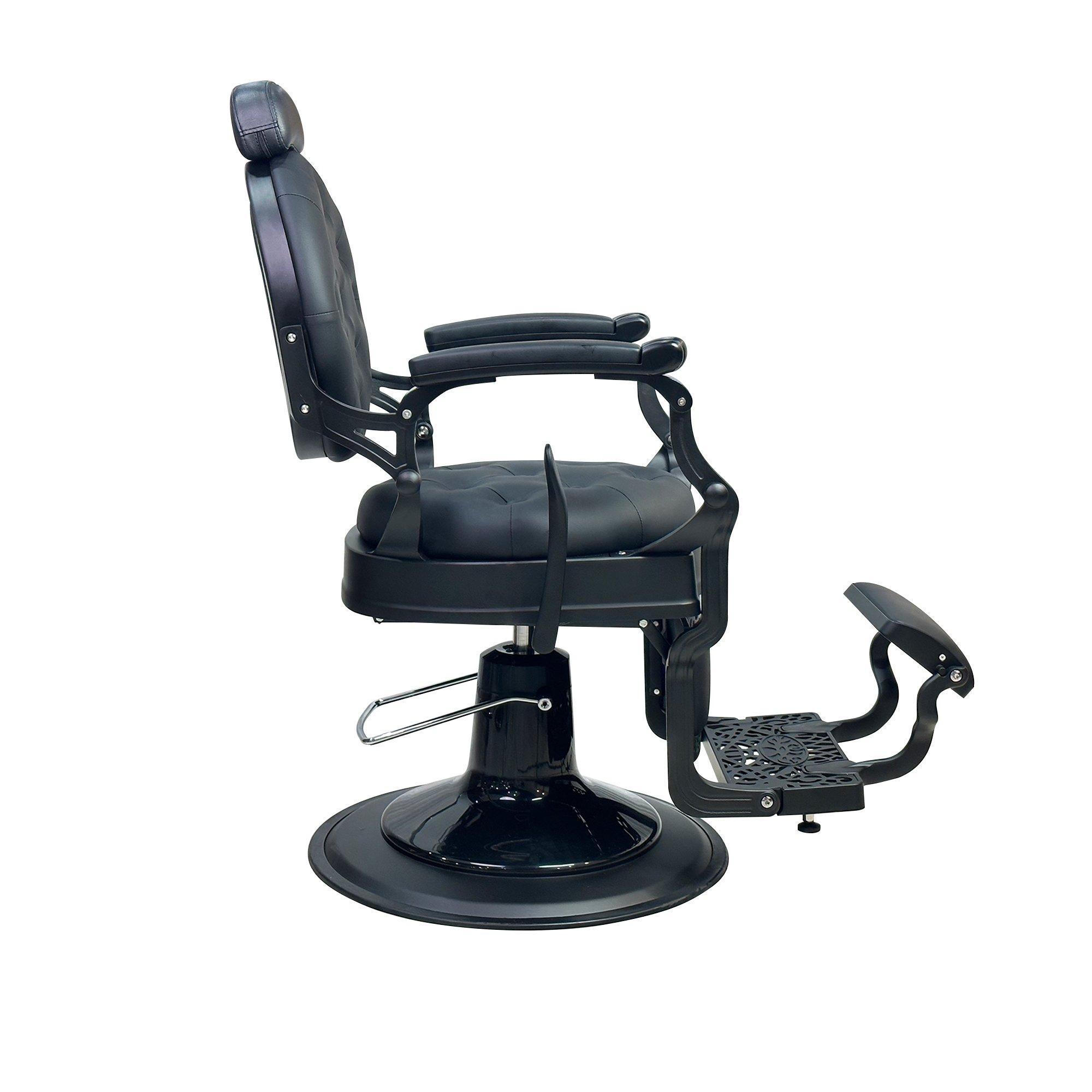 Antique Style All Black Barber Chairs Hair Styling Chair Salon Barber Shop Chair For Sale