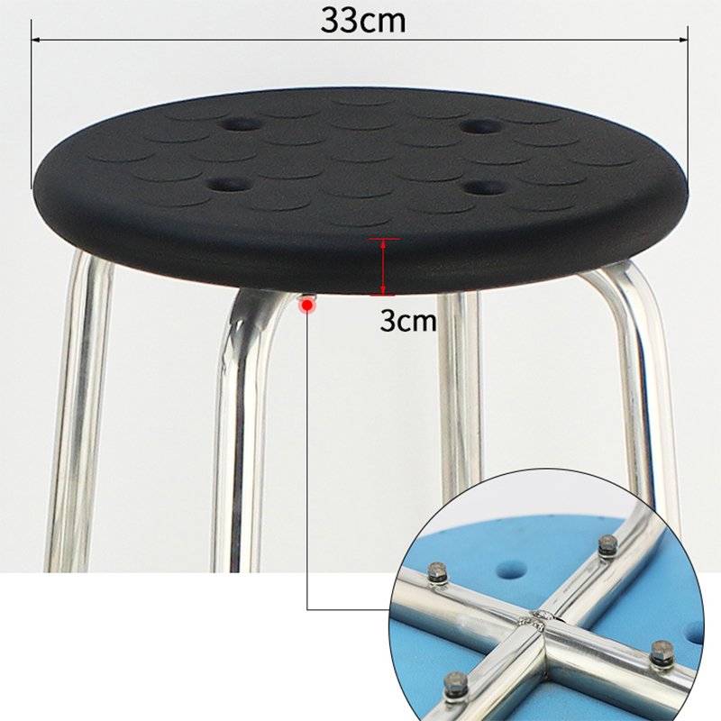 Rolling Stool Adjustable Height Stool With Ultra-Thick Seat Cushion Swivel Stools Chair For Salon