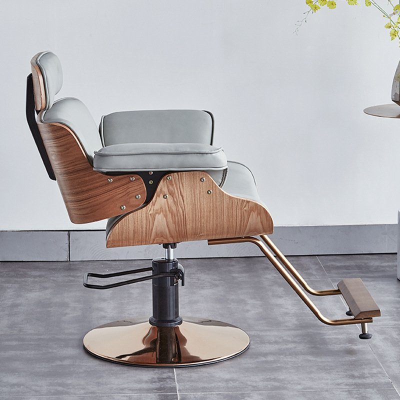 Ekintop Modern Rotation Salon Chair With Pedal Adjustable Up And Down Can Be Tilted Down Salon Furniture Barber Chair