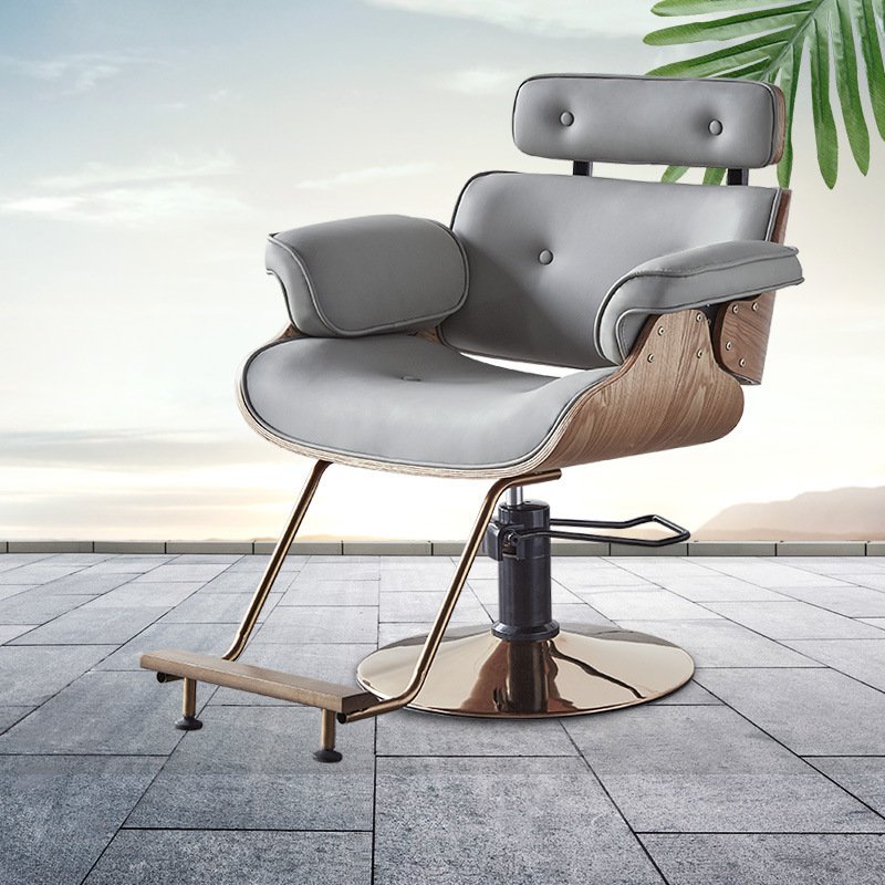 Ekintop Modern Rotation Salon Chair With Pedal Adjustable Up And Down Can Be Tilted Down Salon Furniture Barber Chair