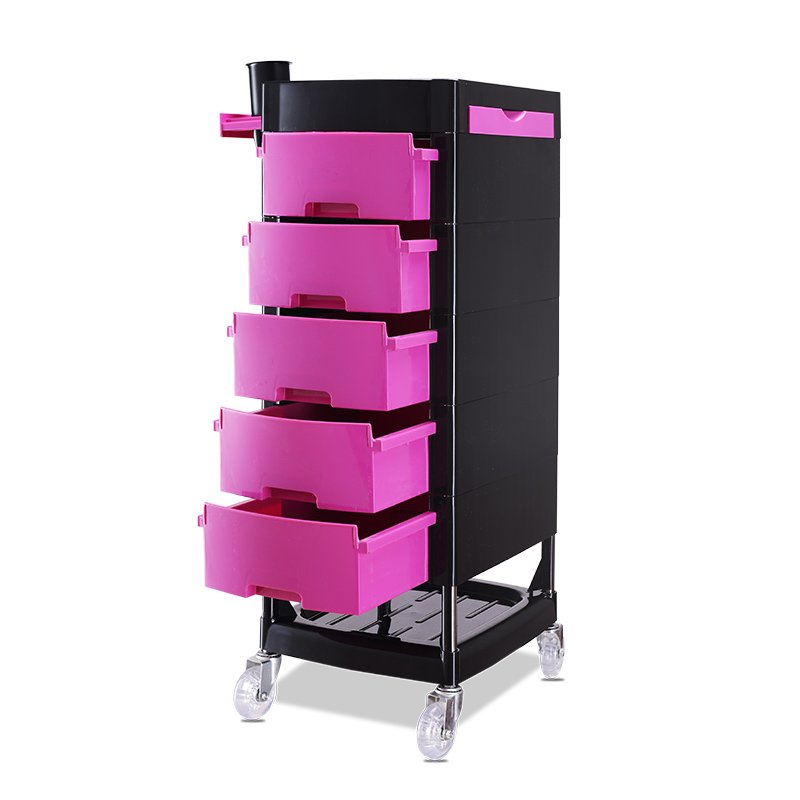 Hot selling Four-wheel stainless tube hair salon cart beauty trolley