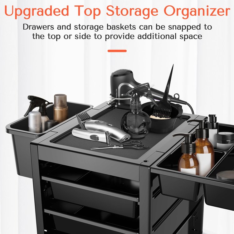 Rolling Manicure Salon Beauty Hair Cart Utility Caddy Mobile SPA Tattoo Hairdresser Barber Tools Storage Trolley with Drawers