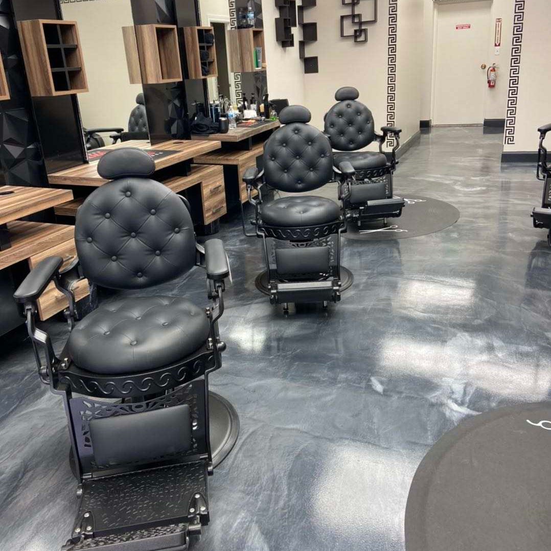 Antique Luxury Swivel Synthetic Leather Beauty Salon Furniture Barber Shop Equipment Hydraulic Styling Barber Hair Cut Chair