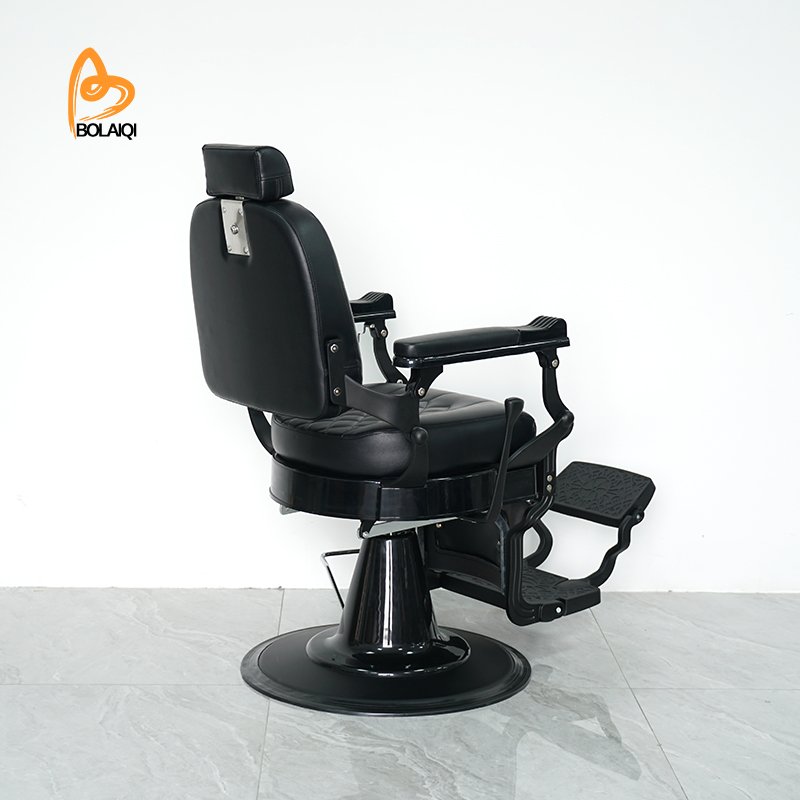 Factory Direct Sales Retro Black Salon Chair Hydraulic Pump Barber Chair Barber Special Chair