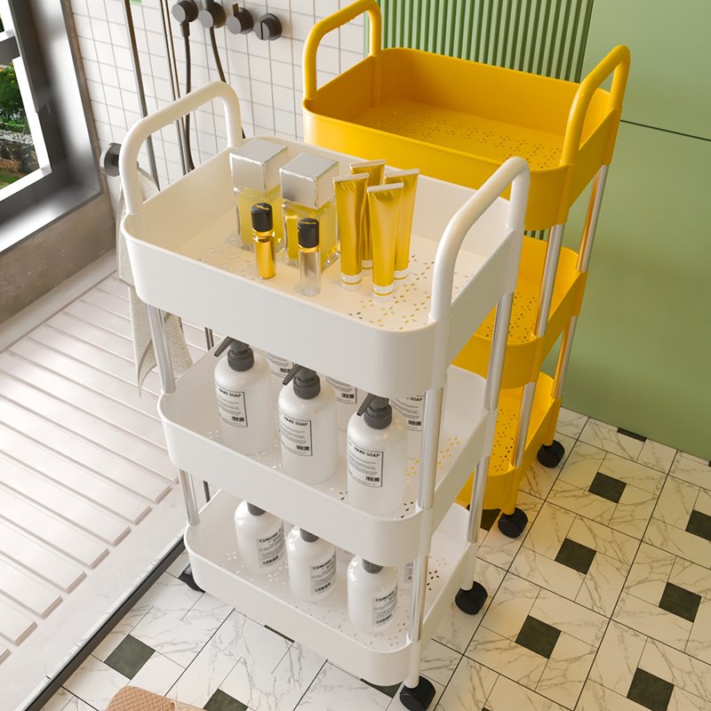 Hot-sale Salon Tools Hairdressing hand Cart with wheel Metal Beauty Salon Trolley