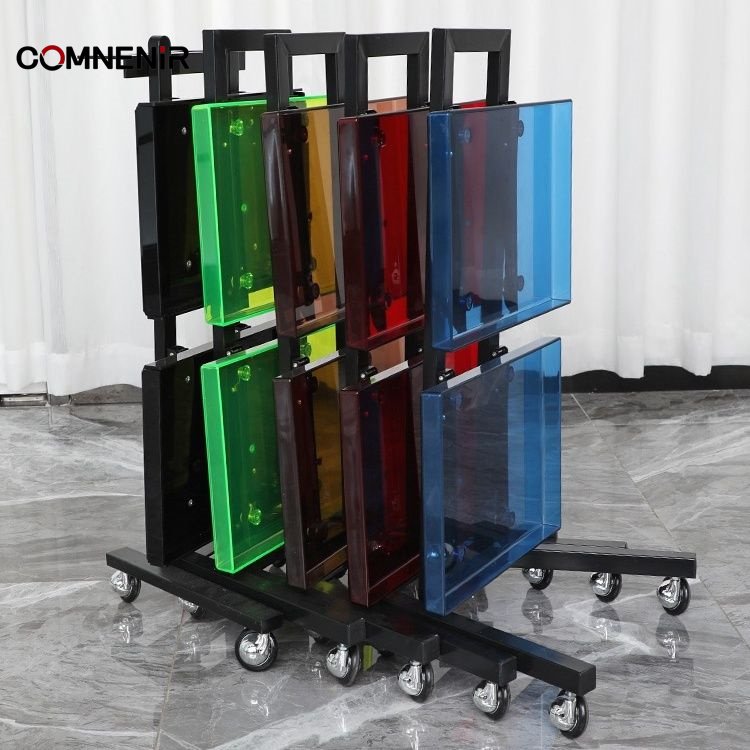 Professional Plastic Hair Salon Trolley with Non-Suction Hair Wheel for Beauty Salons