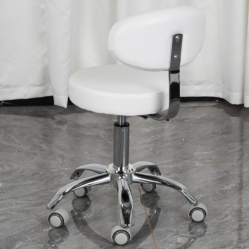 Furniture Salon Equipment White Small Stool Saddle Chair Barber Chair