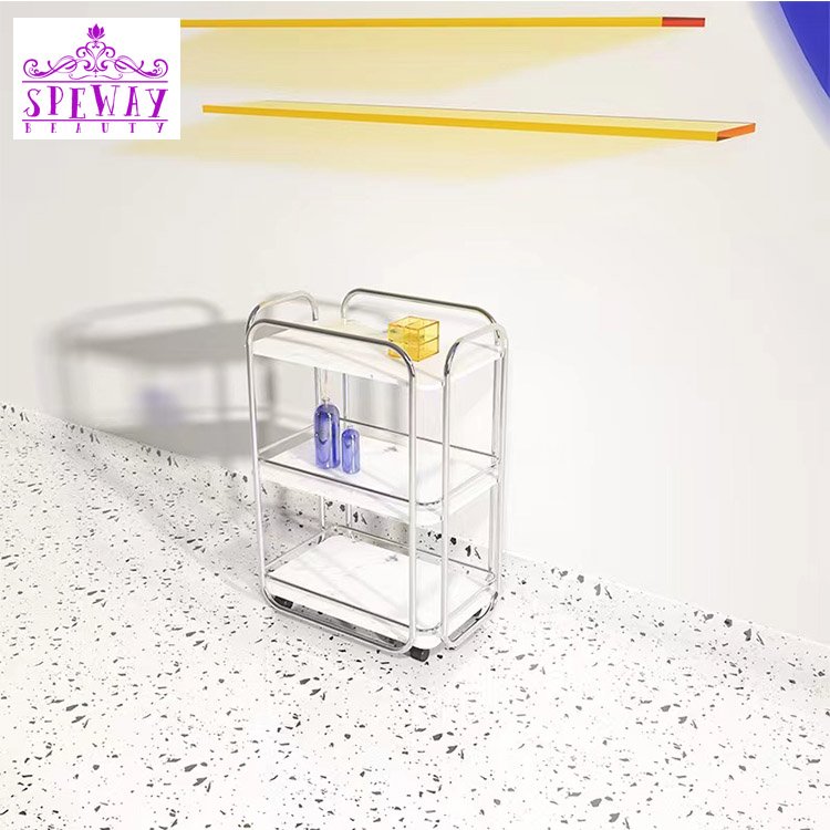 2024 popular simple gold manicure trolley salon hot sale rolling cart for sale