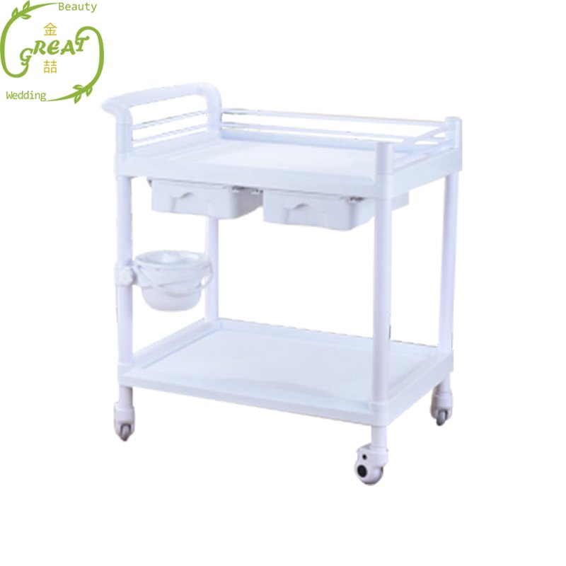 Factory Price OEM ODM Beauty Facial White Cheap Hairdressing Spa Hair Salon Trolley