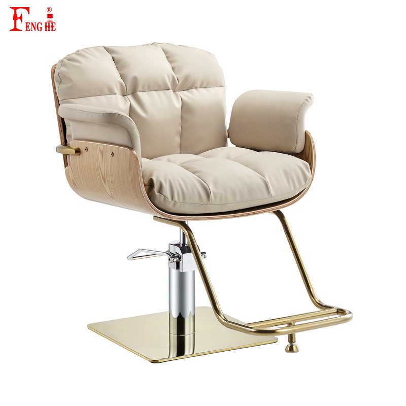 Wholesale Salon Barber Chair Nail Chair Cheap Price Gold Modern Barber Chairs