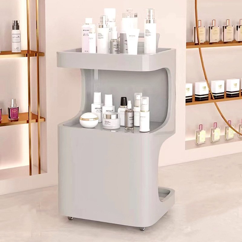 Hair salon special trolley shelf tool table solid wood multi-functional hair dresser cabinet